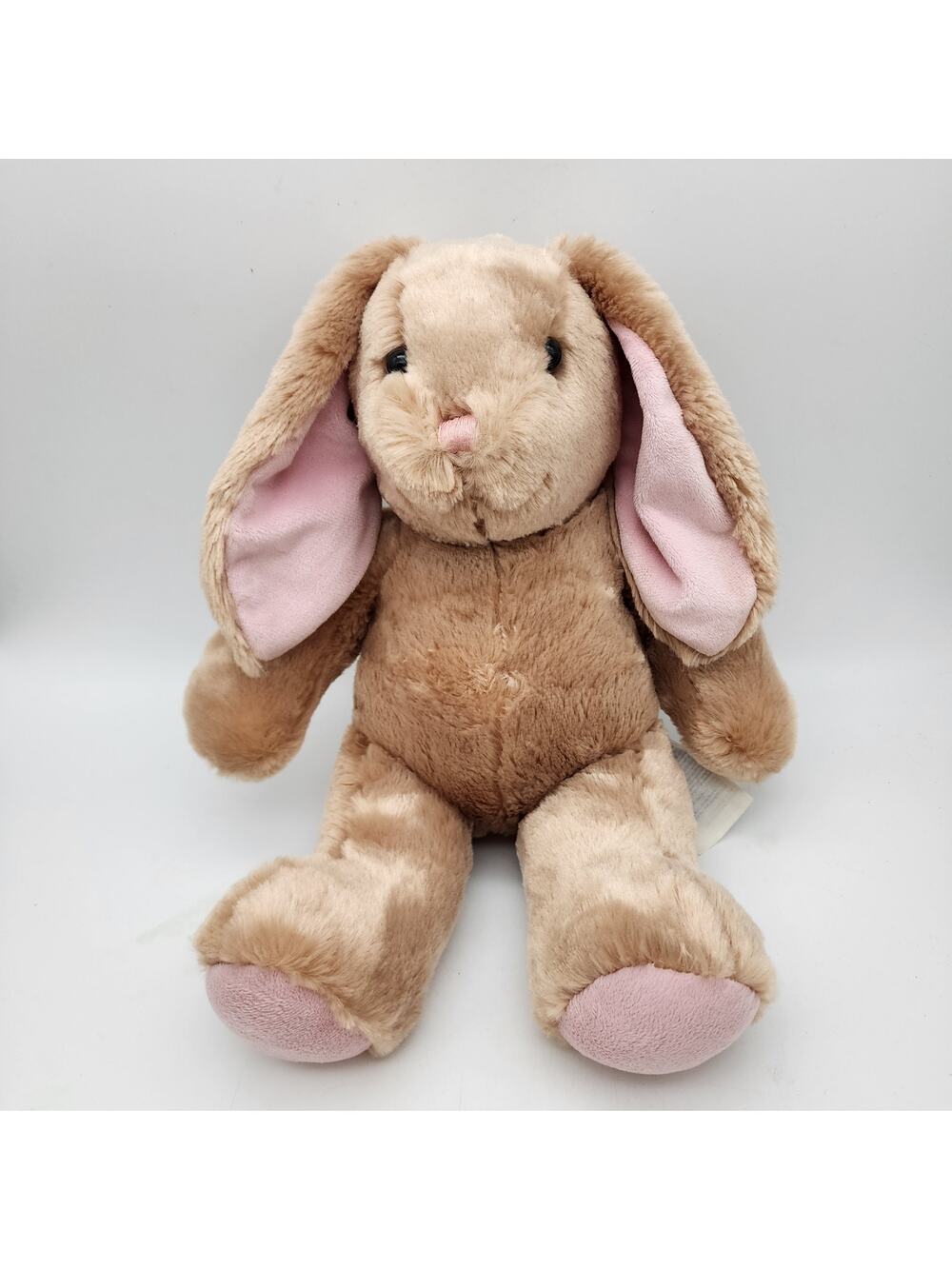 Build A Bear Tan Bunny Rabbit Pawlette Plush Stuffed Toy 15" Pink BAB Patch 2021